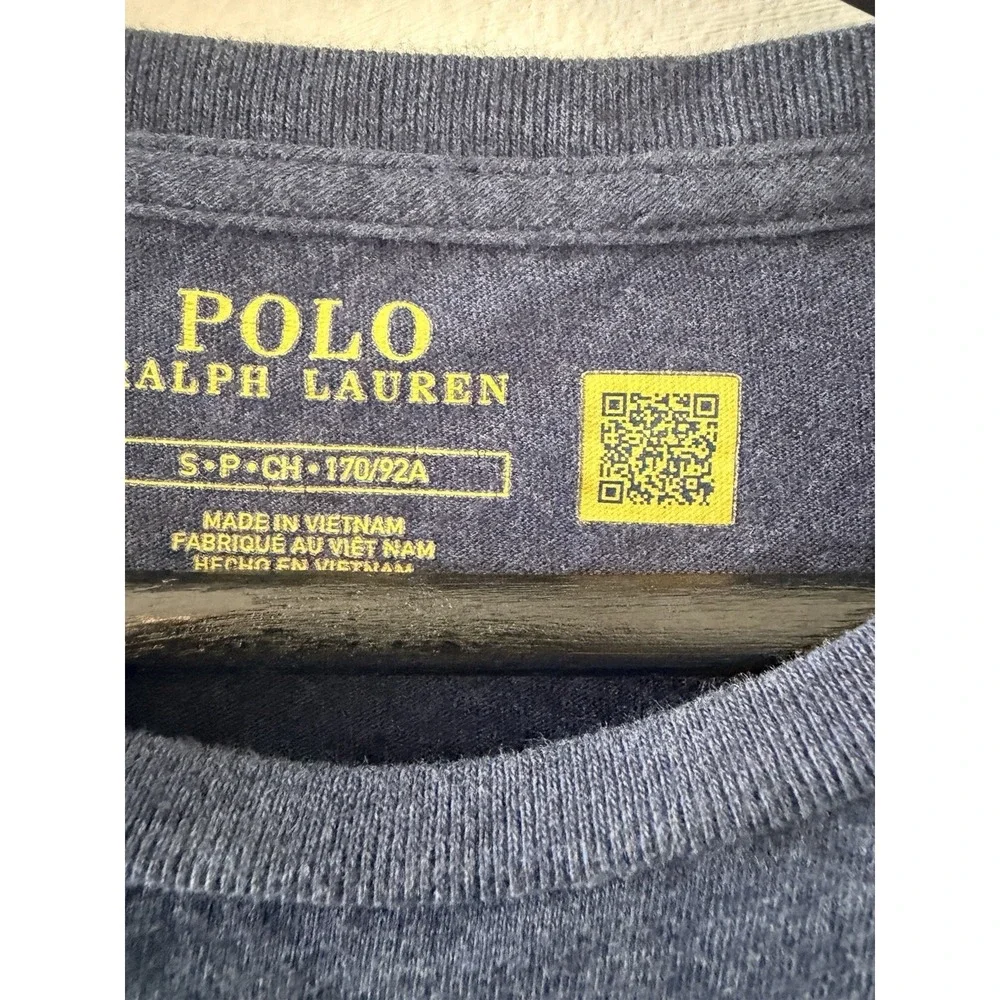 Men's Polo Ralph Lauren Blue Heather T-Shirt Size Small Embroidered Logo